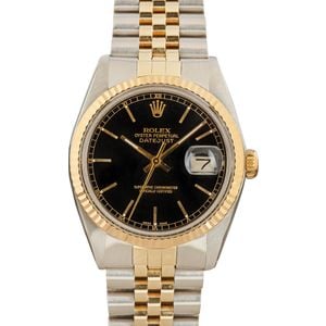 Rolex Datejust Two-Tone 16013 Black Dial