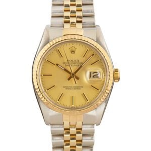 Rolex Datejust 16013 Champagne Index Dial