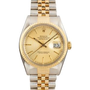 Rolex Datejust ref 16013 Champagne Tapestry Dial