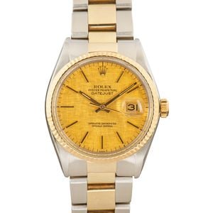 Rolex Oyster Datejust 16013 Linen Dial