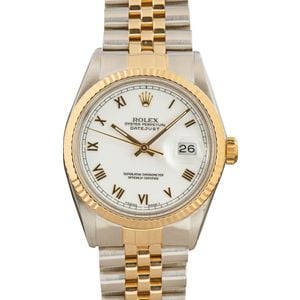 Used Rolex Datejust 16013 White Dial