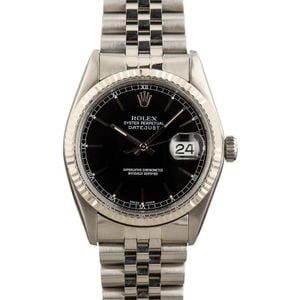 Pre Owned Rolex Datejust 16014 Black Dial