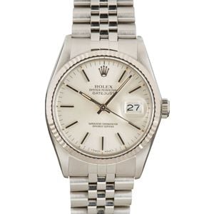 Pre Owned Rolex Datejust 16014 Silver Index