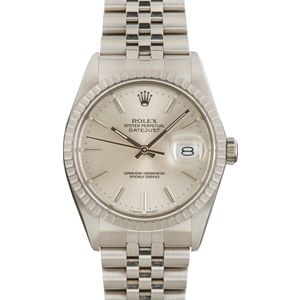 Pre-Owned Rolex Datejust 16030 Silver Index Dial