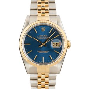 Datejust Rolex 16233 Blue Dial