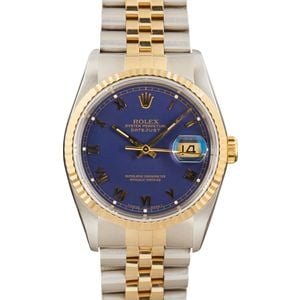 Rolex Datejust 16233 Blue Roman Dial