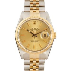 Pre-Owned Rolex Datejust 16233 Champagne Dial