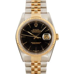 Pre-Owned Rolex Datejust 16233 Black Dial