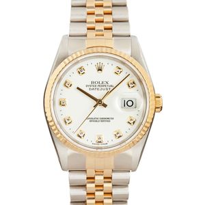 Pre-Owned Rolex Datejust 16233 Diamond Hour Markers