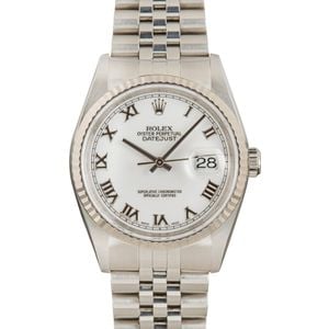 Rolex Datejust 16234 White Roman