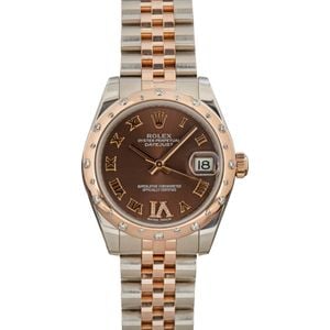 Ladies Rolex Datejust 178341 Steel & 18k Everose