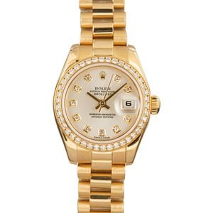 Ladies Rolex Datejust 179138 18k Yellow Gold