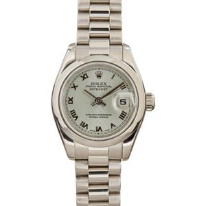 Ladies Rolex Datejust 179166 Glacier Blue Dial