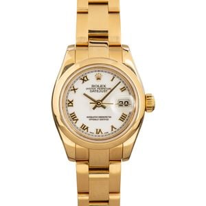 Used Rolex Gold Ladies Datejust 179168