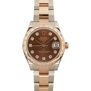 Pre-Owned Rolex Datejust 278341 Chocolate Diamond Set Dial