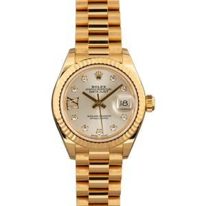 Ladies Rolex Datejust 279178 18k Yellow Gold