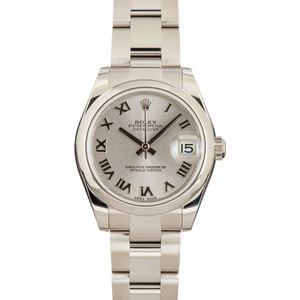 Ladies Rolex Datejust 178240 Silver Roman Dial