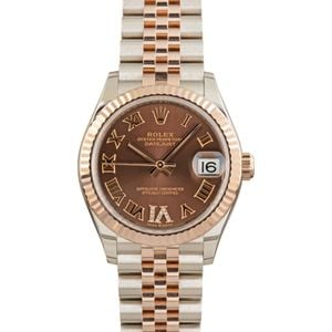 Pre-owned Rolex Datejust 278271 Stainless Steel & 18k Everose Gold