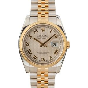 Rolex Datejust 116233 Ivory Pyramid Roman Dial