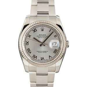 Rolex Datejust ref 116234 Silver Roman Dial