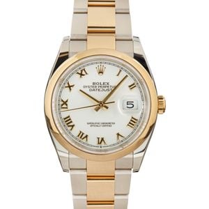 Rolex Datejust 126203 Steel & 18k Gold White Dial