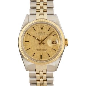 Rolex Datejust 1601 Champagne Linen Dial