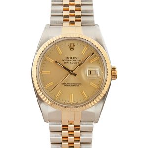 Used Rolex Datejust 16013 Champagne