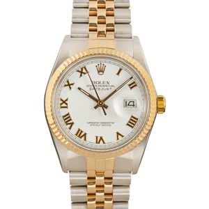 Used Rolex Datejust 16013 White Dial