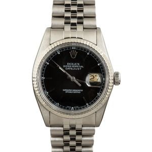 Pre Owned Rolex Datejust 16014 Black Dial