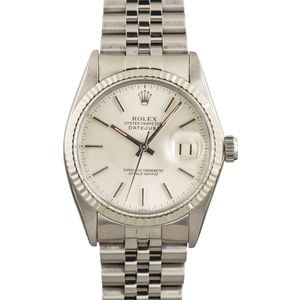 Used Rolex Datejust 16014 Silver Index Dial