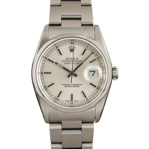 Rolex Datejust 16200 Silver Dial