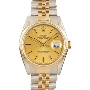 Pre-Owned Rolex Datejust 16233 Champagne Dial