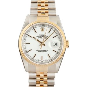 Rolex Datejust 16233 White Dial