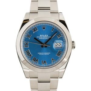 Pre-Owned 41MM Rolex Datejust 126300 Blue Dial