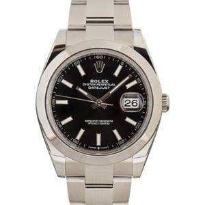 Rolex Datejust 41 Ref 126300 Black Luminous Dial