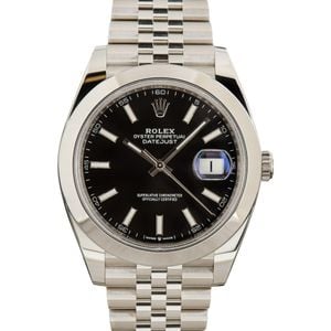 Rolex Datejust 41 ref 126300 Black Index Dial