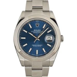 Mens Rolex Datejust 41 Ref 126300 Blue Dial