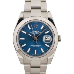 Pre-Owned Rolex Datejust 41 Ref 126300 Blue Dial