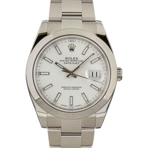 Rolex Datejust 41 Ref 126300 White Dial