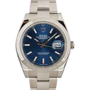 Rolex Datejust 41 Ref 126300 Blue Dial