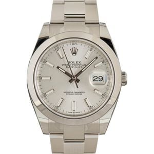 Rolex Datejust 41 Ref 126300 Silver Dial