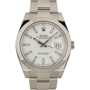 Used Rolex Datejust 41 Ref 126300 White Dial