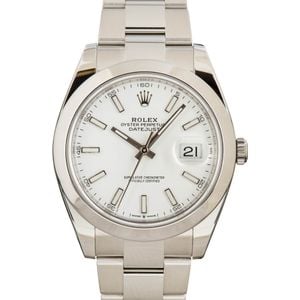 PreOwned Rolex Datejust 41 Ref 126300 White Dial