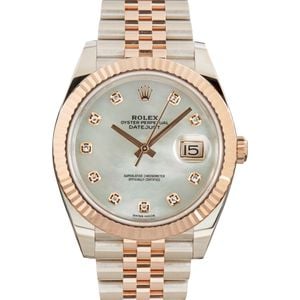 Rolex Datejust 41 Ref 126331 Mother of Pearl Diamond Dial