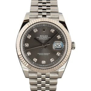 Pre-Owned Rolex Datejust 41 Ref 126334 Slate Diamond Dial