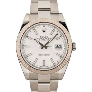 Rolex Datejust 41 Ref 126334 White Index Dial