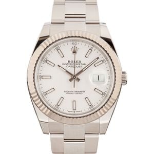 Rolex Datejust 41 Ref 126334 White Dial