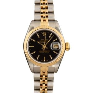 Lady Rolex Datejust 69173 Black Dial