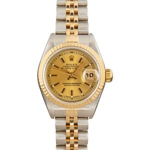 Pre Owned Rolex Datejust 69173 Champagne Index Dial