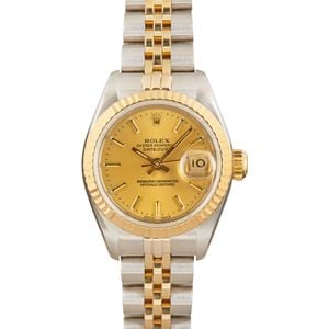 Datejust Ladies Rolex 69173 Champagne Dial